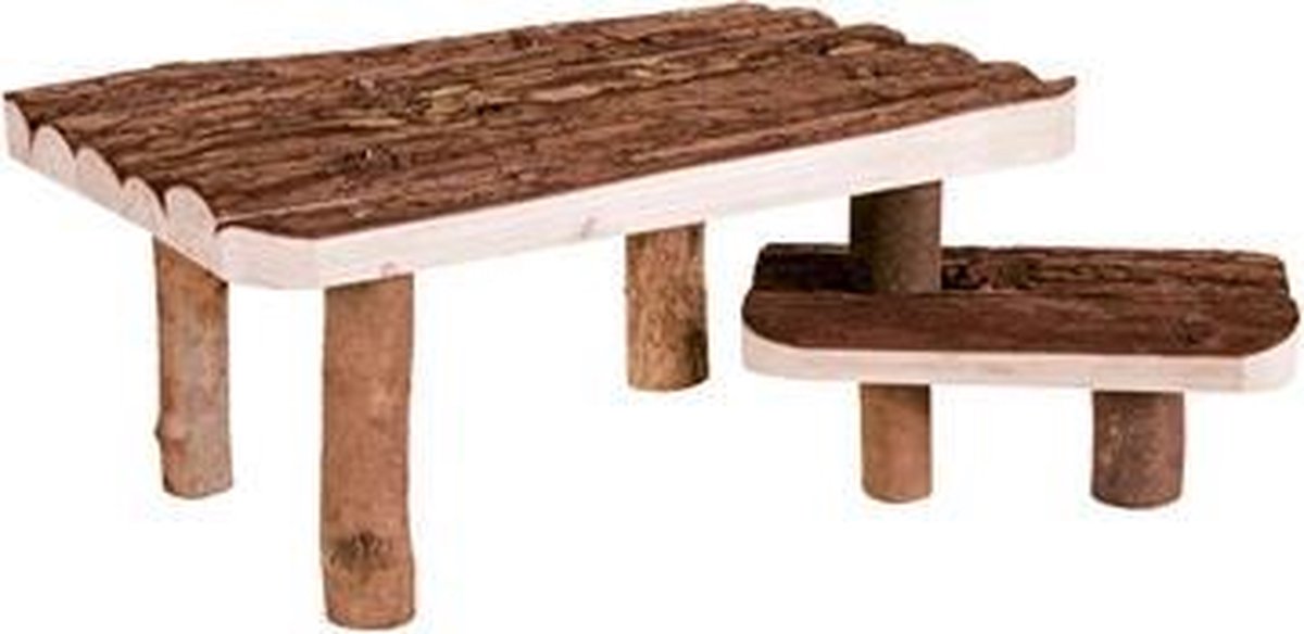 Trixie natural living afdak / ligplaats met opstapje - 37x28x17 cm - 1 stuks
