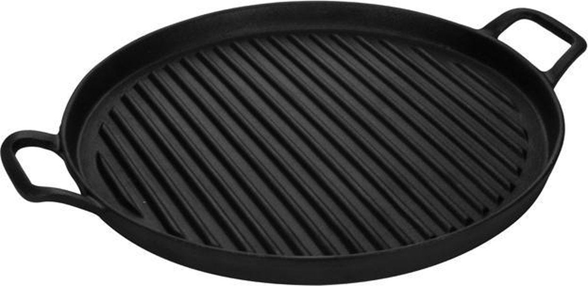 Grillplaat Gietijzer 30cm Zwart