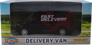 2-play Schaalmodel Ford Transit Bestelbus Pull-back Zwart