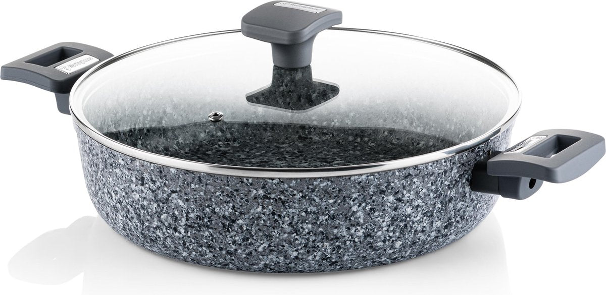 Westinghouse Hapjespan Inductie - Ø 28 cm - Grijs Graniet - Met Deksel