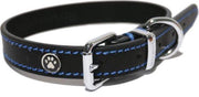 Luxury leather halsband voor hond  leer luxe zwart 3