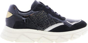 Tango | Kady fat 16-g black/gold pony sneaker - off white sole | Maat: 41