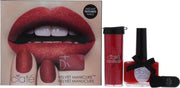 Ciaté Velvet Manicure Scarletmitten Geschenkset 13.5ml Boudoir Nagellack + 8.5g Crushed Velvet Puder in Rot + Pinsel