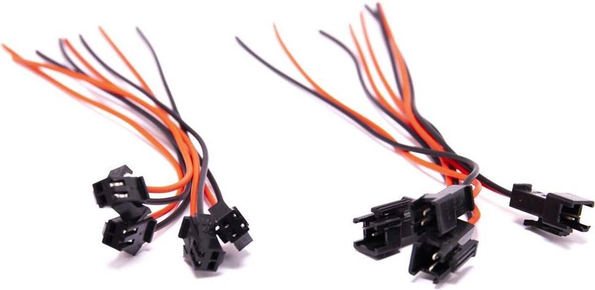 Verlichting stekkers 4 setjes (male + female) - voor elektrische kinderauto - kindermotor - kinderquad - kindertractor - accuvoertuig