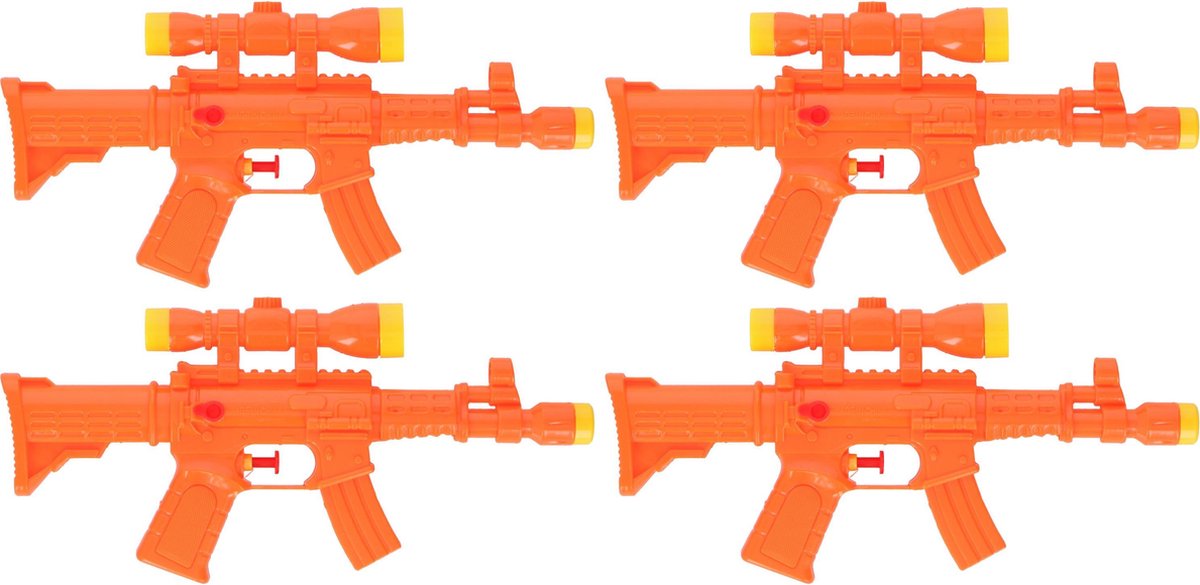5x Waterpistool/waterpistolen oranje 29 cm
