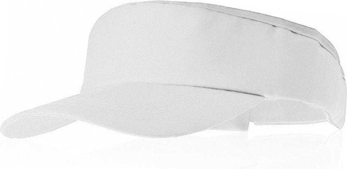 Witte zonneklep pet voor volwassenen - Katoenen verstelbare witte zonnekleppen - Dames/heren