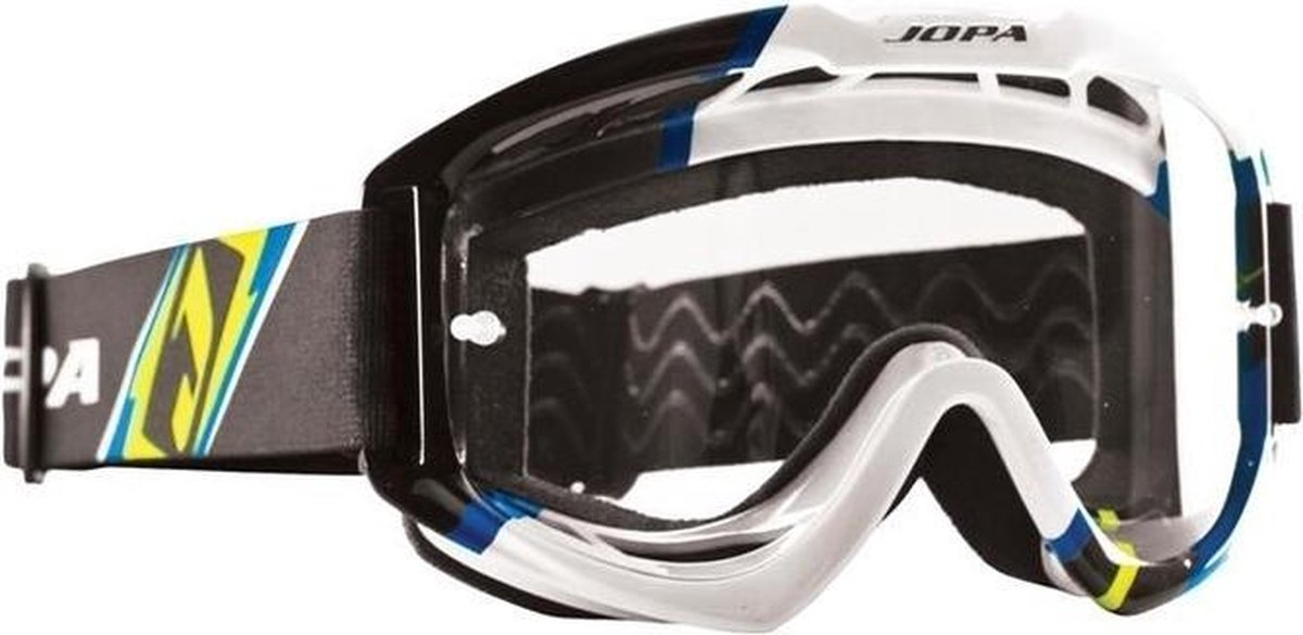 Jopa Crossbril Venom 2 Graphic zwart/wit/blauw/fluo