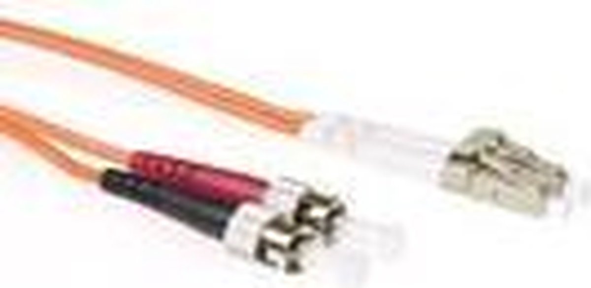 ACT 10 meter LSZH Multimode 62.5/125 OM1 glasvezel patchkabel duplex met LC en ST connectoren RL7010