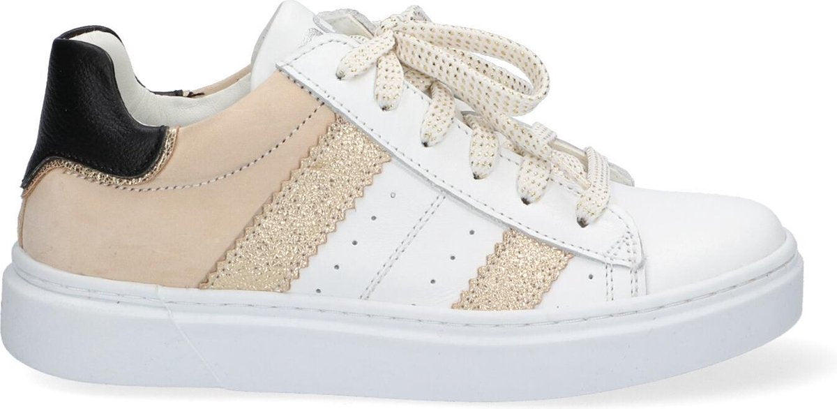 Braqeez 421300-500 Meisjes Lage Sneakers - Roze - Leer - Veters