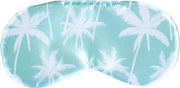 Sundaze - Slaapmasker Palmboom blauw - Oogmasker Palmboom blauw - One Size Fits all - Satijn
