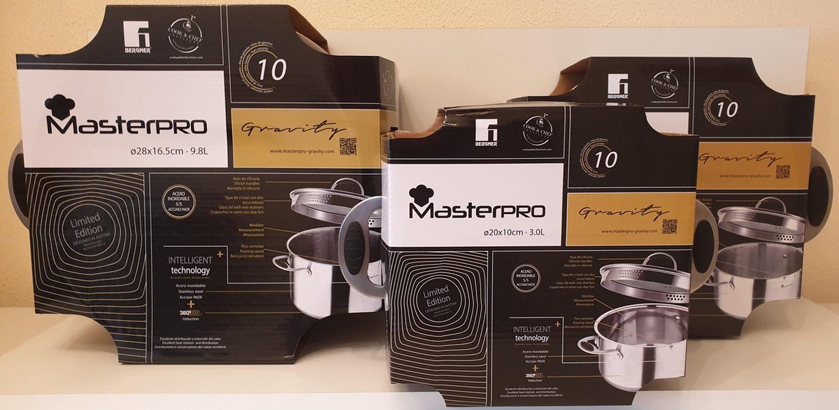 Bergner Masterpro Gravity kookpannen set