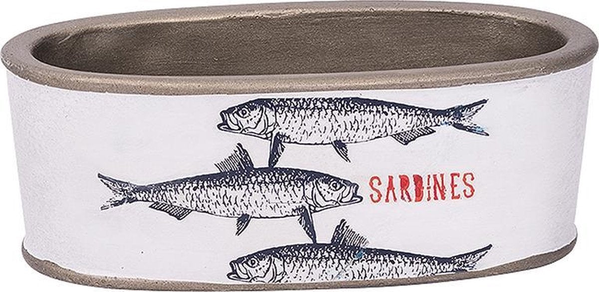 OVAAL BEWAARPOTJE SARDIENTJES CEMENT - BATELA