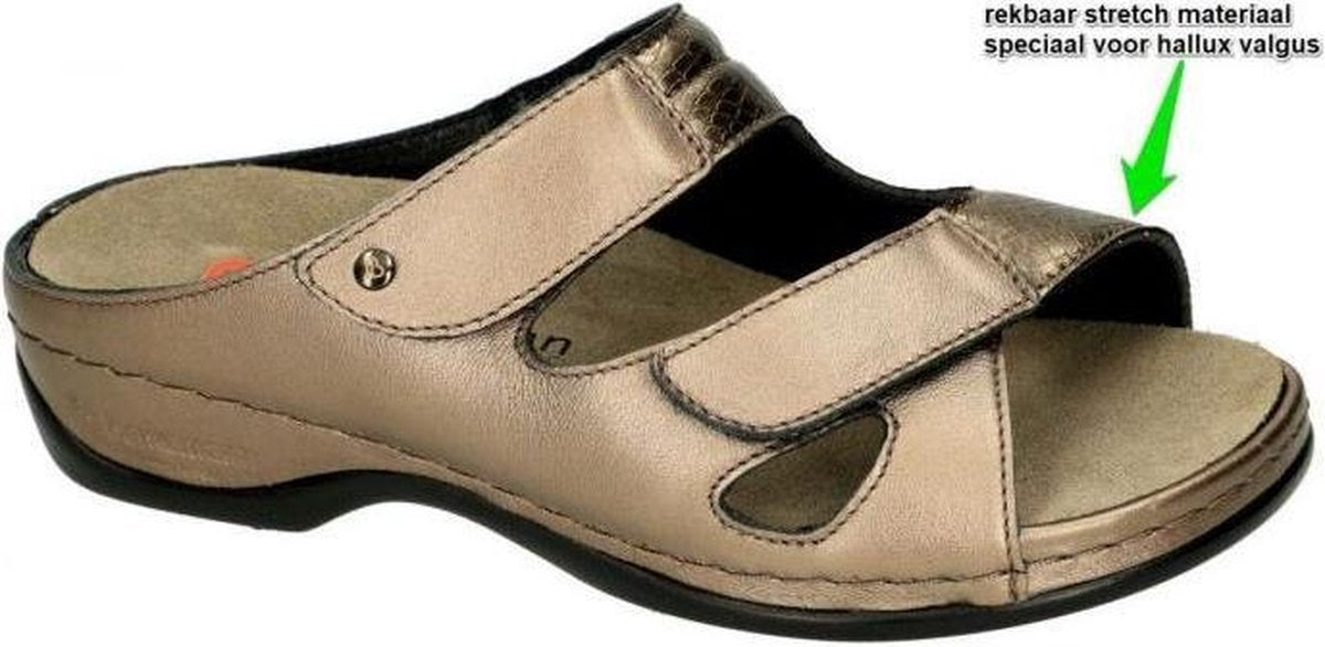 Berkemann -Dames -  brons - slippers & muiltjes - maat 37
