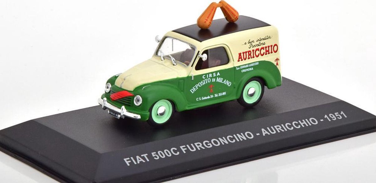 Fiat 500C Furgoncino - Auricchio 1951 (Crème) 1/43 Atlas