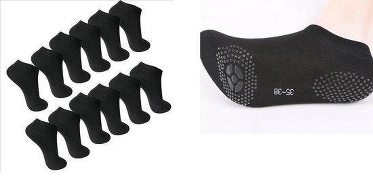 Socke|Sok|Enkelsokken|Sneakersokken|"Tegen Uitslippen Voeten(Hiel)"|Maat 35/38|12 Paar