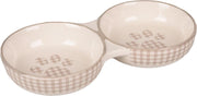 Flamingo Kattenvoerbak Mylo - Beige/Wit - 22.5 x 11 x 3.5 cm