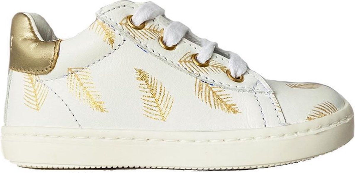 Witte Clic Veterschoenen Leaf Glitter