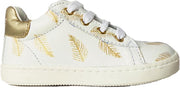 Witte Clic Veterschoenen Leaf Glitter