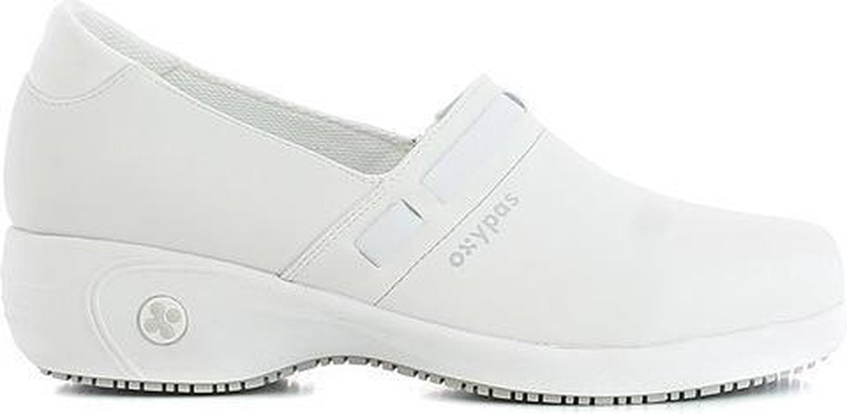 OXYPAS LUCIA : Elegante professionele schoen in leder met hak - Maat 40 - Wit