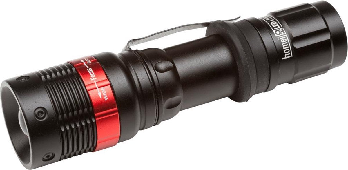 Homeij Xtrail - LED Zaklamp Oplaadbaar - Aluminium - Zwart