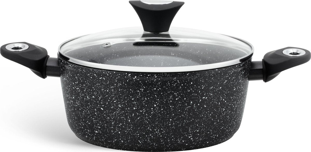 Edënbërg Stonetec Line - Luxe Aluminium Kookpan met Deksel - Ø 24 cm