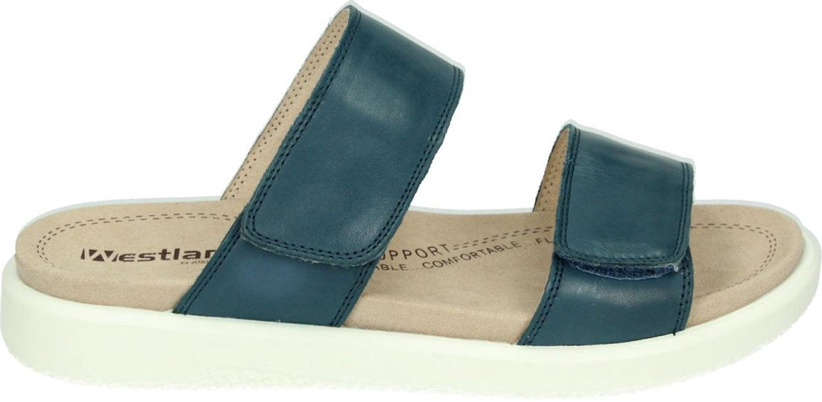 Westland ALBI 03 - Volwassenen Dames slippers - Kleur: Blauw - Maat: 40