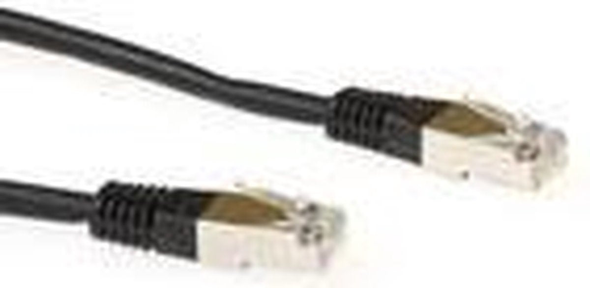 ACT Zwarte 10 meter LSZH FTP CAT5E patchkabel met RJ45 connectoren