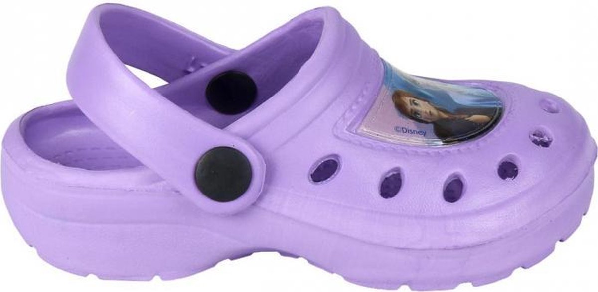 Paarse glitter clogs