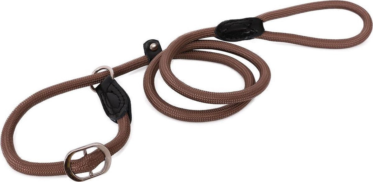 Hunting Retrieverlijn Sliplooplijn Nylon met Stop Freestyle 130 cm | 13 mm Bruin