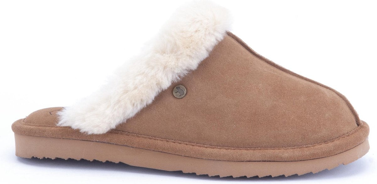 Warmbat Lismore pantoffels cognac - Maat 36