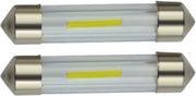 C5W autolamp 2 stuks | LED festoon 41mm | COB warmwit 3000K | 12 Volt - 2W