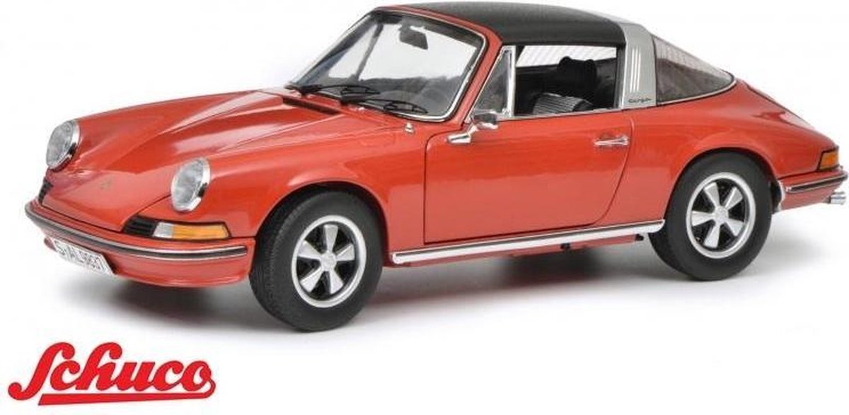 Porsche 911 S Targa 1973 Rood 1-18 Schuco Limited 911 Pieces