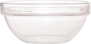 Set van 4x stuks salade schaal/slakom van glas 20 cm - Schalen en kommen - Keuken accessoires