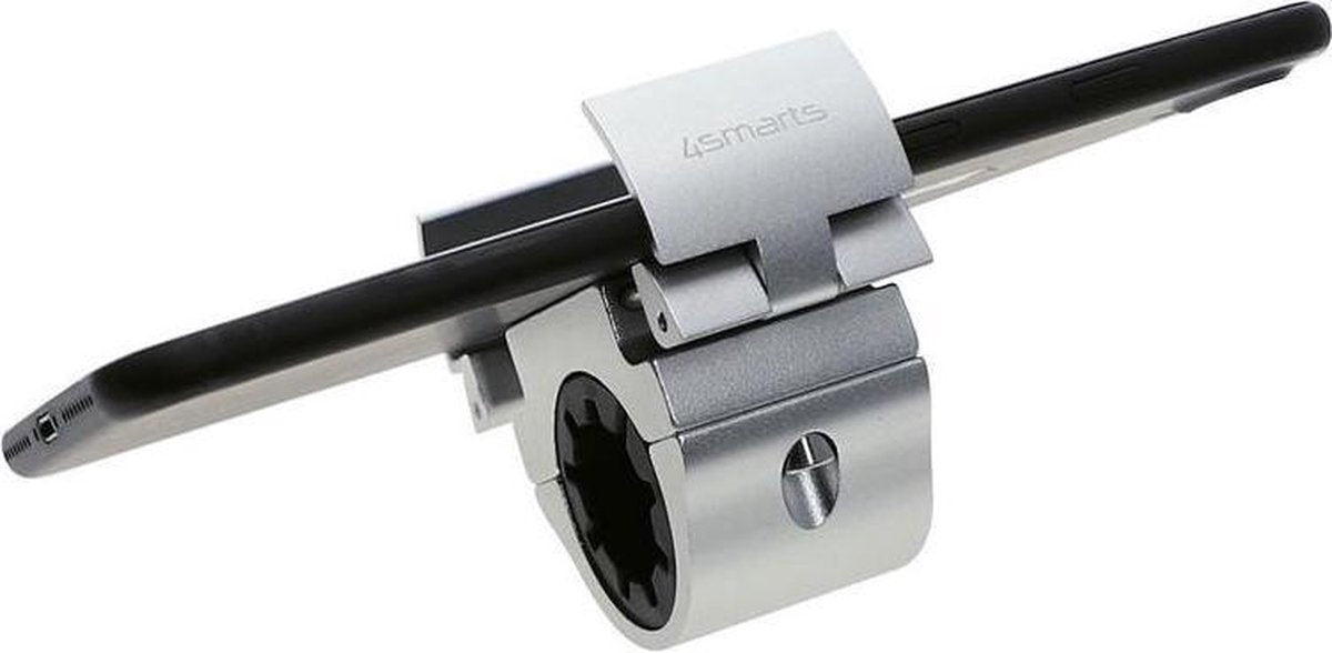 4smarts Ringmount Compacte Telefoonhouder voor Fiets Zilver