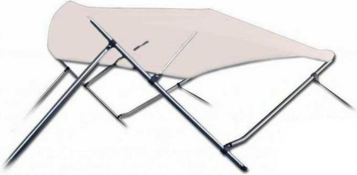 3 Boog Biminitop Zonnetent PREMIUM H117 cm BEIGE Breedte 200-213 cm