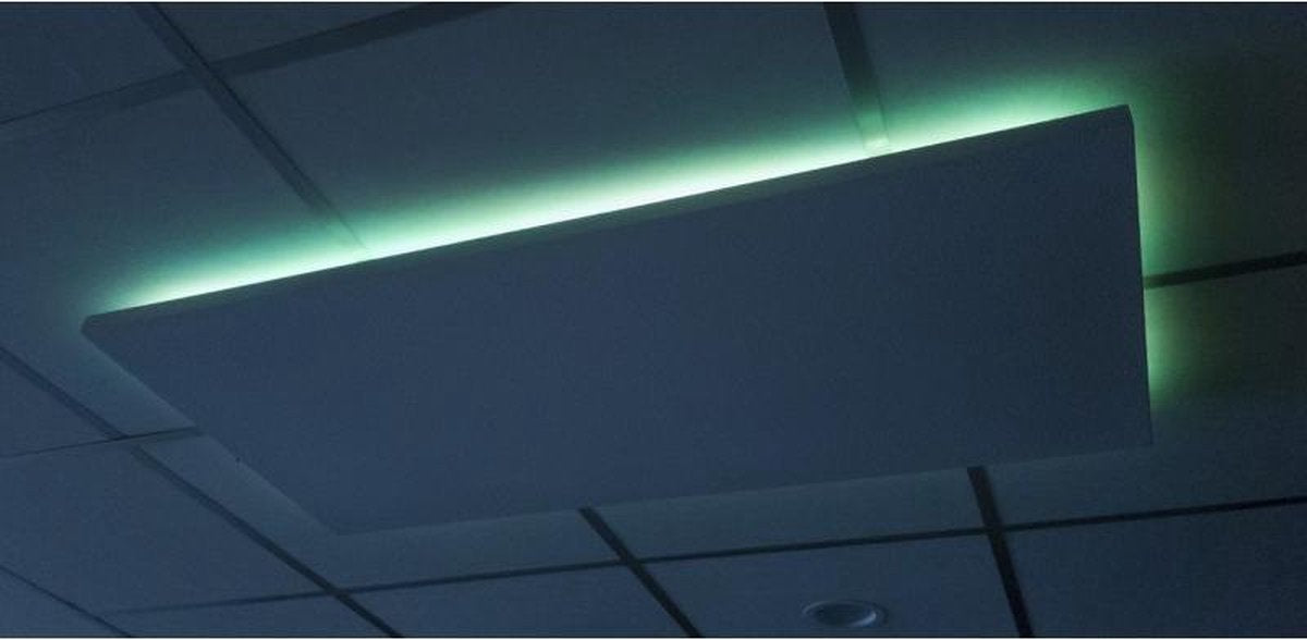 Infrarood verwarming paneel met RGB ledverlichting (wifi bedienbaar) 32x125cm 330 Watt korrel structuur