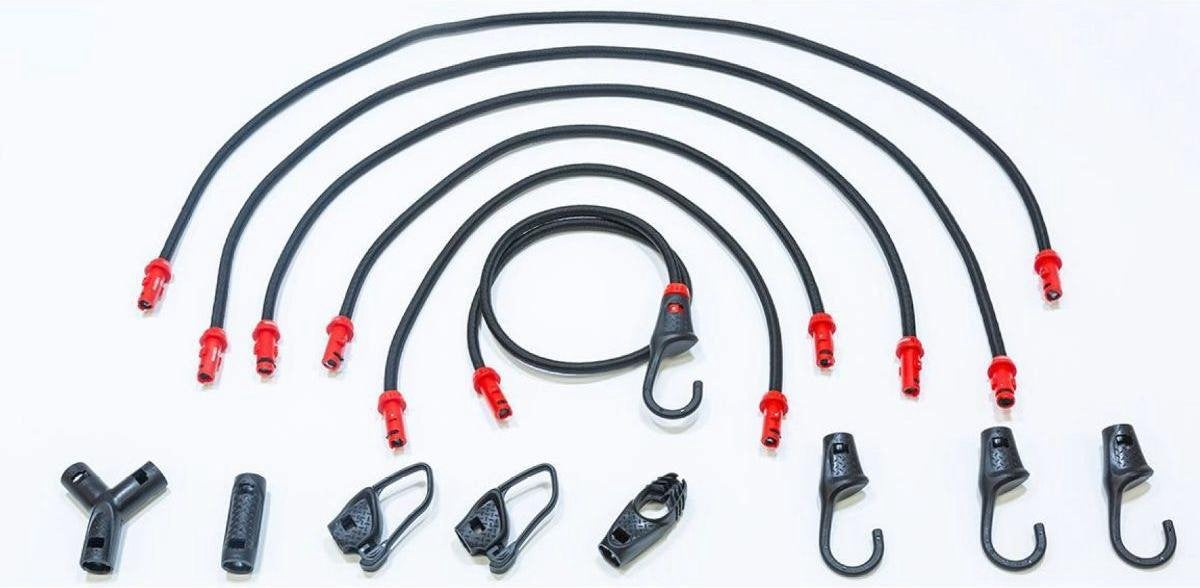 ABUS BUNGEE SET 6 ELASTIEKEN EN 9 ACCESSOIRES