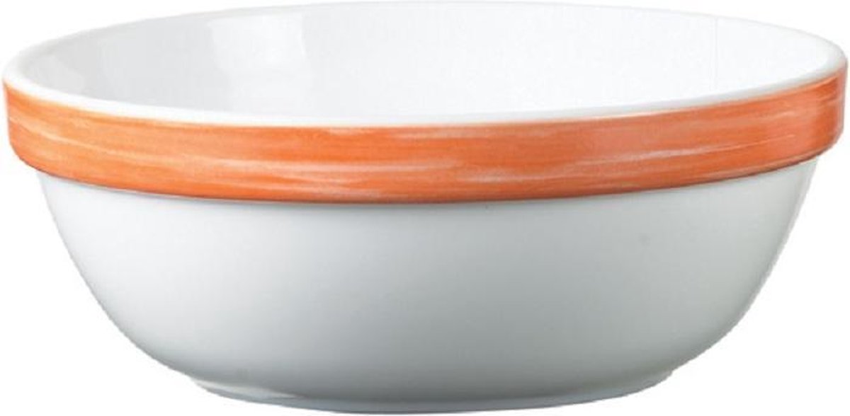 Brush Oranje - Kommetje - D12 cm - Glas - (Set van 6)