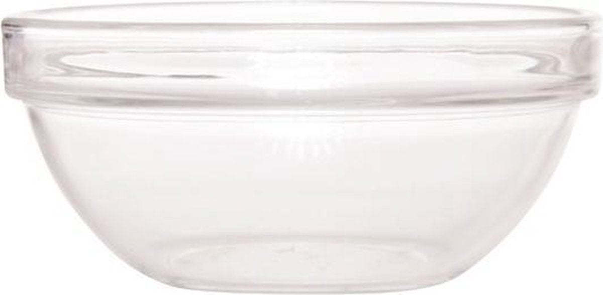 Salade schaaltje/slakommetje van glas 12 cm - Schalen en kommen - Keuken accessoires