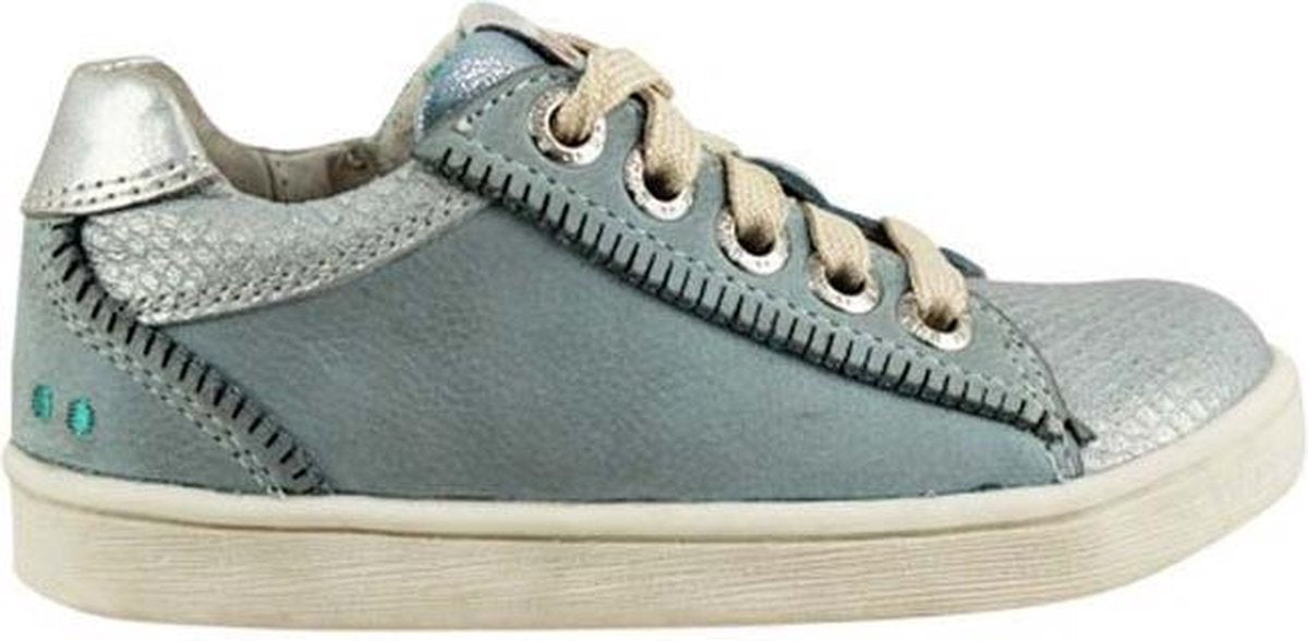 Bunnies JR 218401-122 Meisjes Lage Sneakers - Blauw - Nubuck - Veters