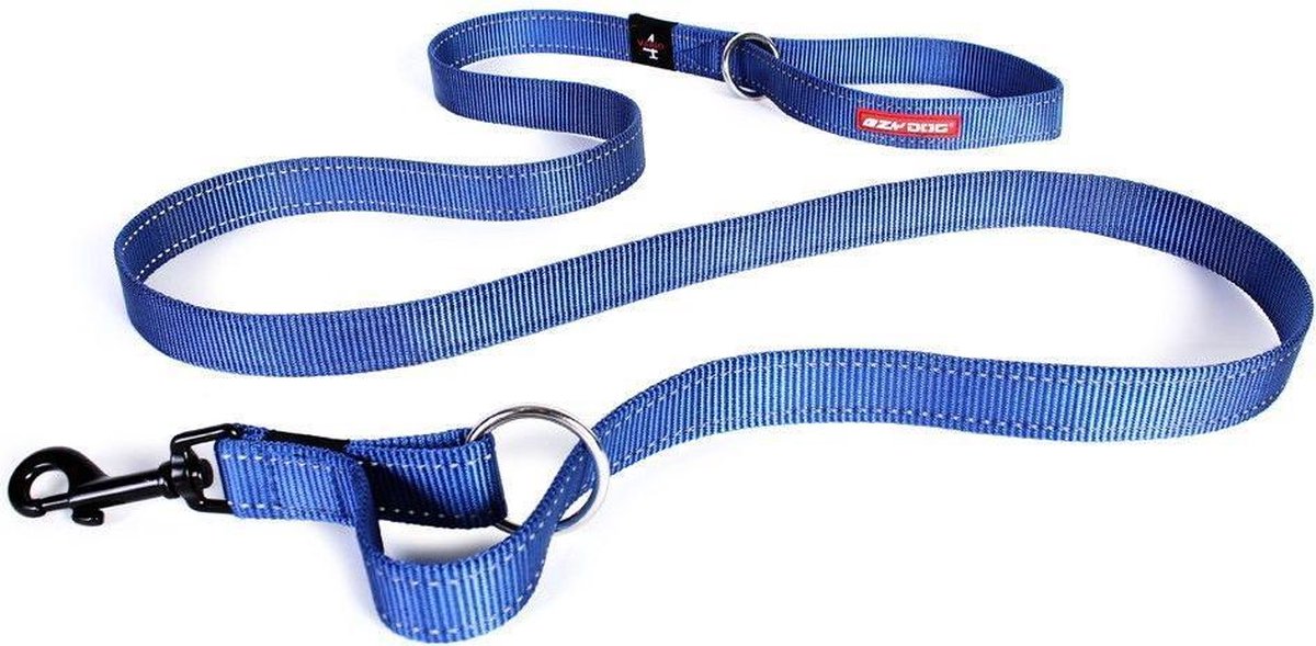 EzyDog Vario 4 - Hondenlijn / riem - 25mm breed - Blauw