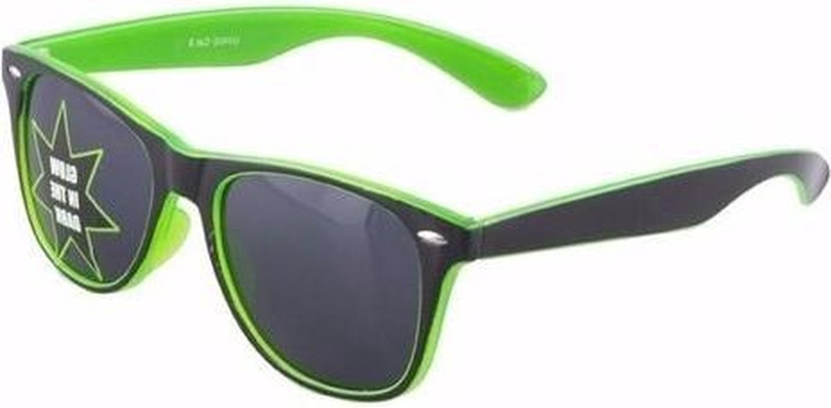 Groene glow in the dark zonnebril