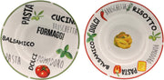 Pastaborden - Multi - Porselein - 6 stuks - 27 CM - Decor