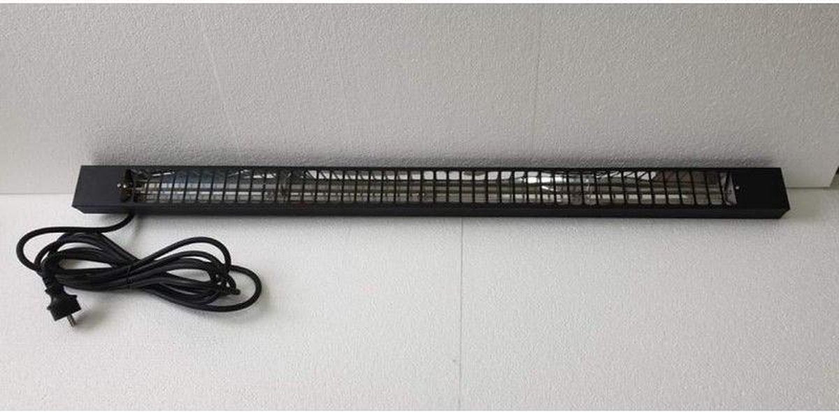 Patioheater LONG RVS heater / terras verwarming zwart