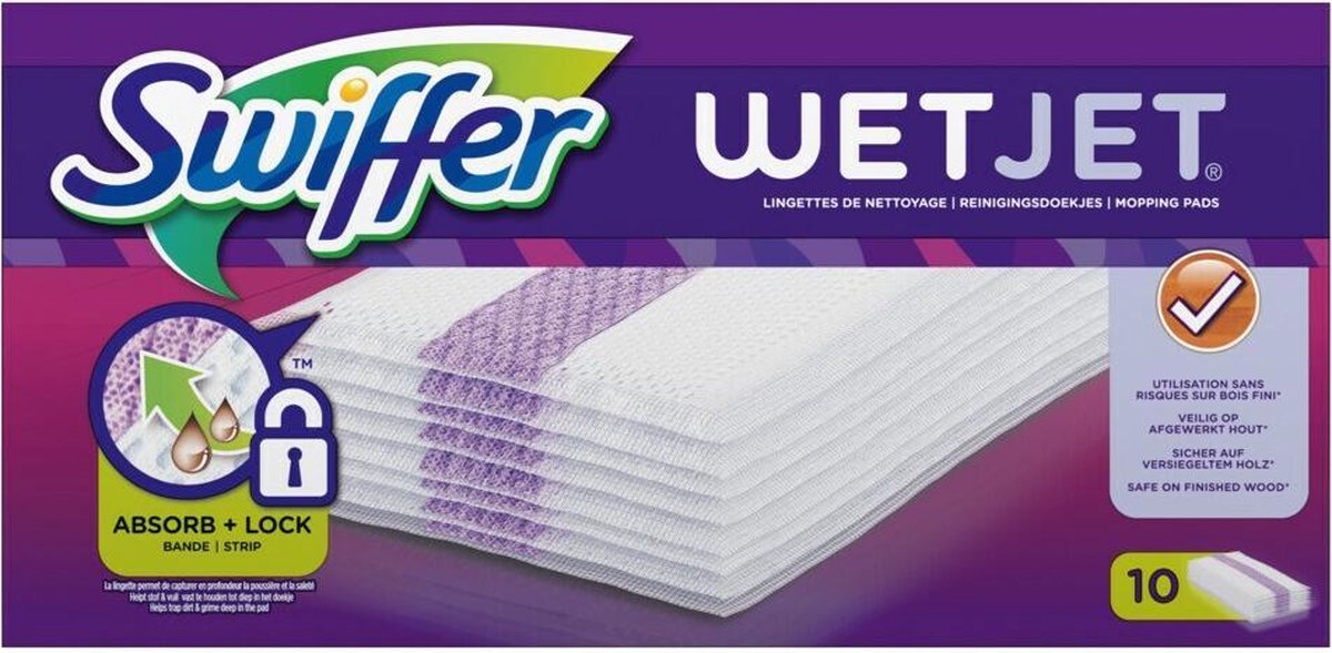 Swiffer Wet Jet Dweilsysteem - 2 x 10 Doekjes Navullingen