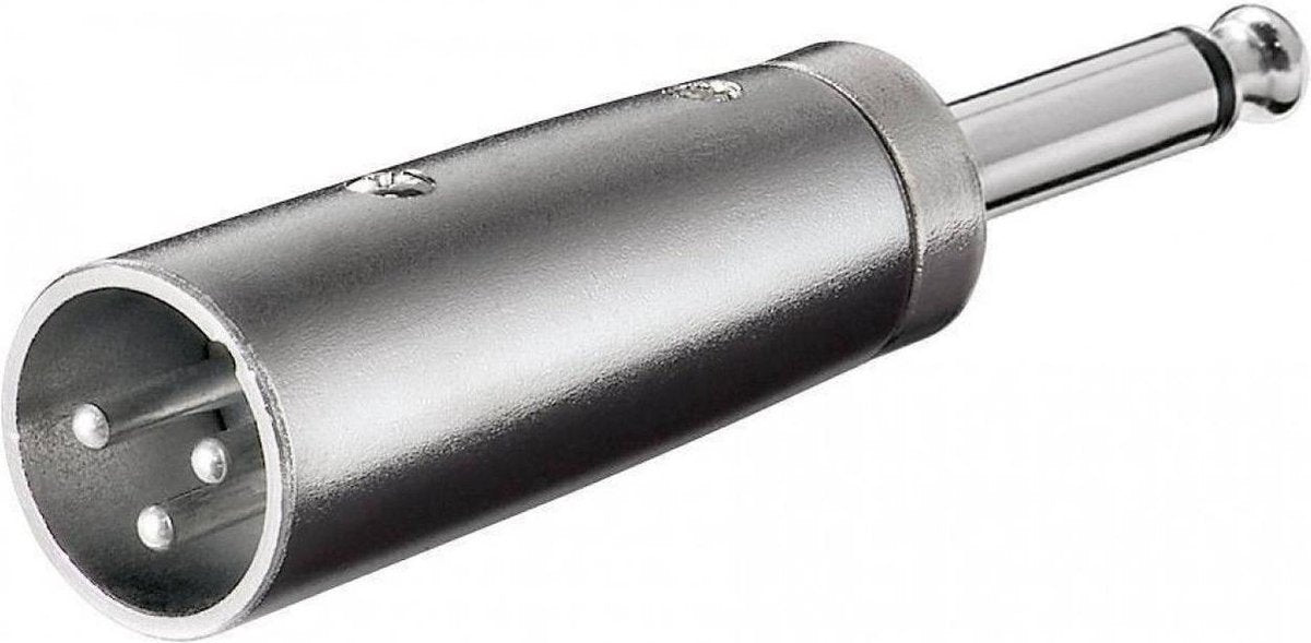 XLR Adapter XLR 3-Pin Male - 6.35 mm Male Silver