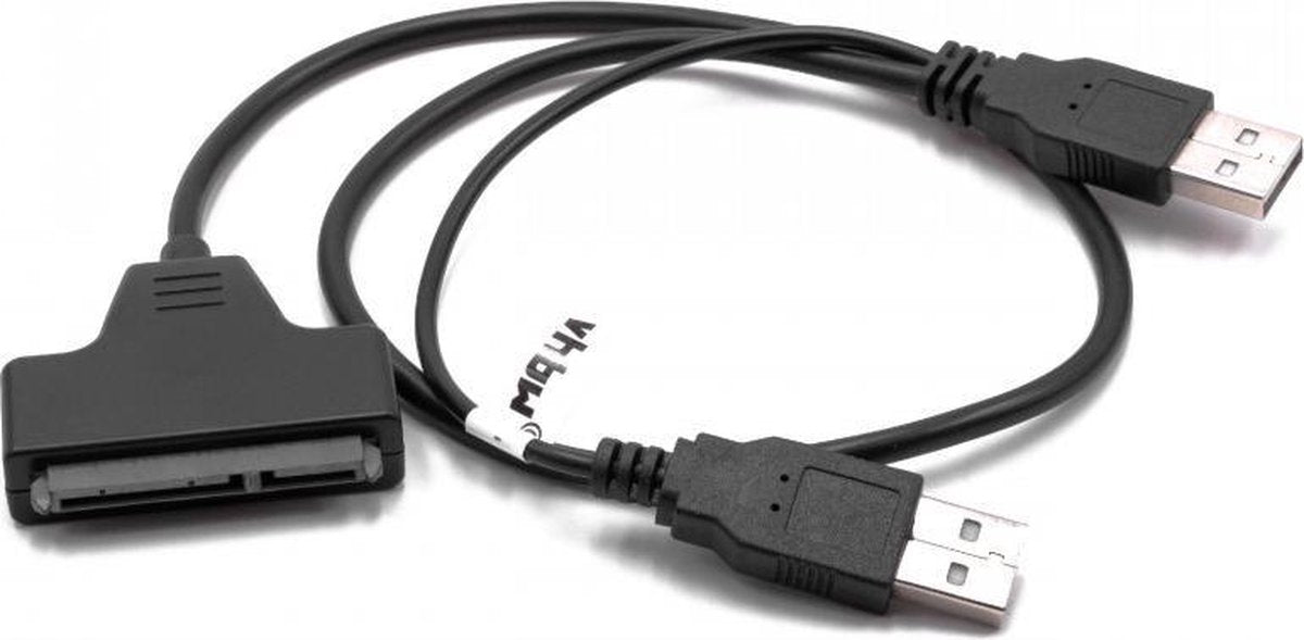 Transmedia 2x USB-A naar SATA adapter voor 2