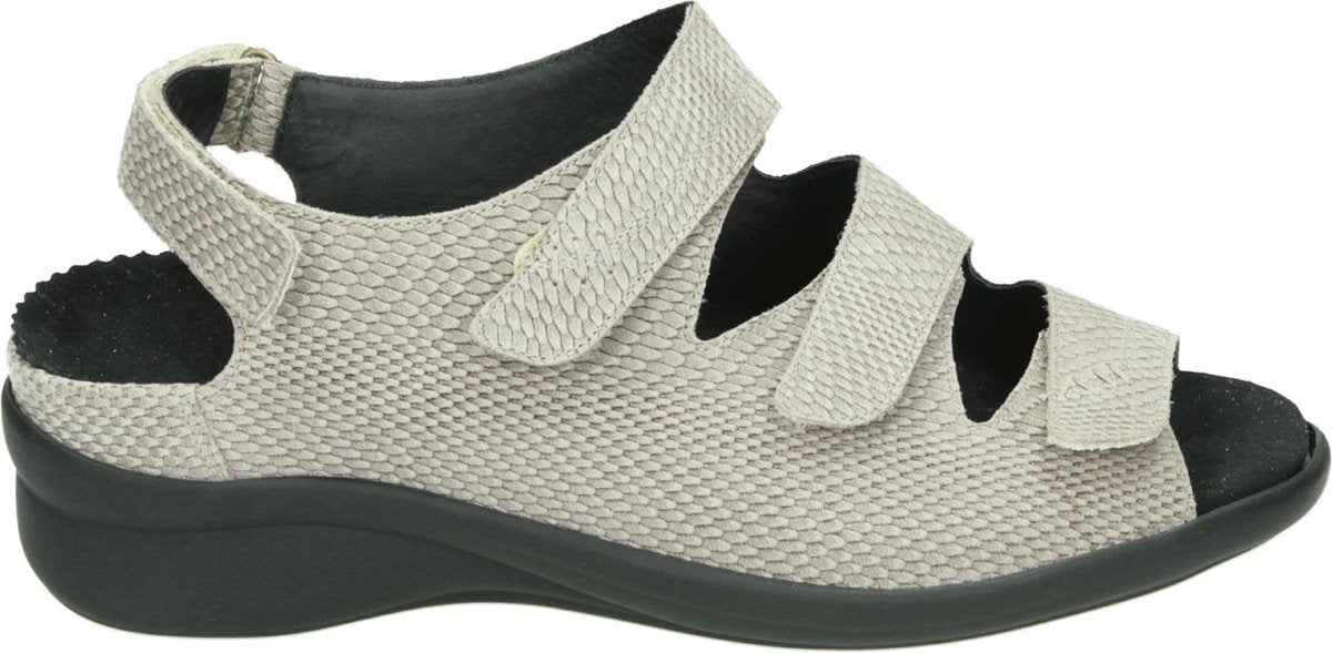 Durea 7350 K - Volwassenen Platte sandalenDames Sandalen - Kleur: Taupe - Maat: 39