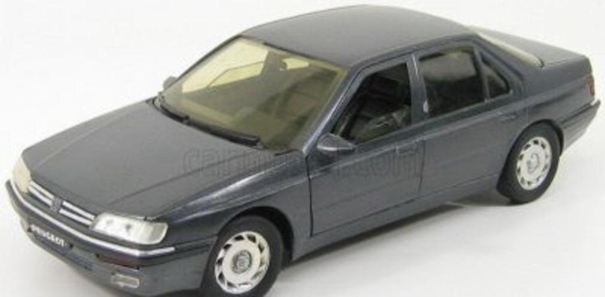 Peugeot 605 (1998) Grijs 1/18 Solido Dealermodel - Modelauto - Schaalmodel - Miniatuurauto - Model auto