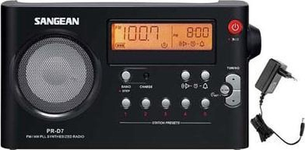 Sangean pack PR-D7 - Draagbare Radio - Zwart